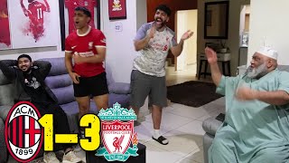 AC MILAN vs LIVERPOOL 13 LIVE FAN REACTION ANOTHER COMEBACK AGAINST AC MILAN IN THE UCL [upl. by Zebapda]