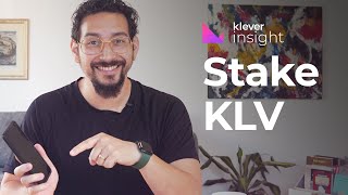 An easy guide to stake your KLV in Klever Wallet  Klever Insight [upl. by Nnylecyoj]