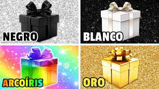 Elige 1 Regalo de 4 🎁🌈🖤🤍👑 Choose Your Gift  Desafío de 4 Cajas de Regalo 🍀 [upl. by Enirehtacyram266]