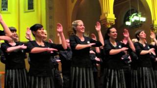 New Zealand Youth Choir Sings quotTe Iwi Equot In Boston HD  December 2 2013 [upl. by Eynaffit]