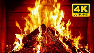 🔥 Cozy Fireplace 4K 12 HOURS Fireplace with Crackling Fire Sounds Crackling Fireplace 4K [upl. by Map]