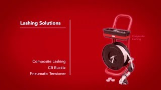 How to apply a Cordstrap Composite Lashing solution using a Pneumatic Tensioner [upl. by Johannah]