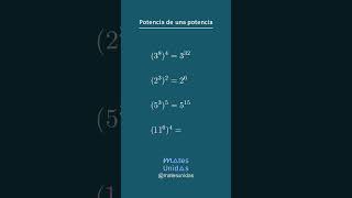 Potencia de una potencia potencias matematica maths [upl. by Hyland]