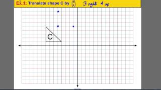 Transformations  translating a shape 1 [upl. by Eniawd]