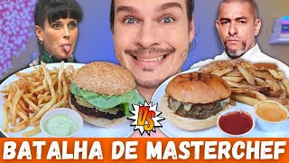 BATALHA DE MASTERCHEF  HAMBÚRGUER VEGETARIANO E BATATA DA HELENA RIZZO vs FOGAÇA  Vale a pena [upl. by Happ]