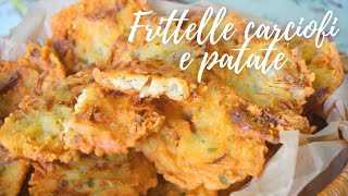 CON CARCIOFI E PATATE FATE QUESTE FRITTELLE  FRITTELLA CARCIOFI E PATATE  RICETTA FACILE E VELOCE [upl. by Nola840]