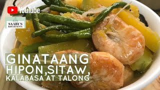 Ginataang HiponSitawKalabasa amp Talong  Coconut Milk Shrimp Recipe ❤️113 [upl. by Ilatan]