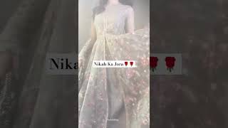 Pakistani Embroidered Unstiched Nikah Ka Joda ❤️❤️🌹🌹 nikah nikahislamijodadress [upl. by Ylim]