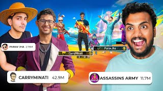 Carryminati amp purav Jha In Free Fire Prank On Eliza😱  Garena Free Fire Max [upl. by Normandy489]