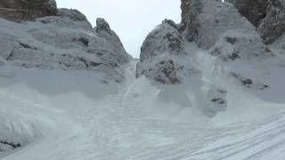 Pale di San Martino  scialpinismo freeride  Discesa Vezzana Travignolo [upl. by Elke]