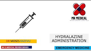 Hydralazine dilution amp administration [upl. by Eiger]