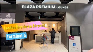 Plaza Premium Lounge Departures Terminal 5 London Heathrow Airport LHR Tour [upl. by Lennej143]