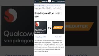 Snapdragon 695 VS Helio G99😱shorts short viralshorts viralshort youtubeshorts youtubeshort [upl. by Oidivo110]