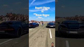 Drag race Bugatti Chiron vs Rimac Nevera🔥😲 [upl. by Ahsikit]