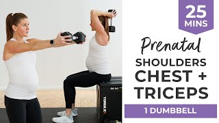 25Minute Prenatal Arm Workout Safe for ALL Trimesters of Pregnancy [upl. by Ydne]