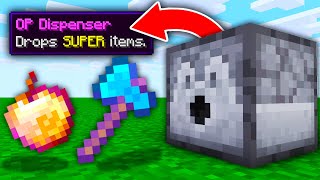 Minecraft But Dispensers Drop Op Items [upl. by Kinnie]