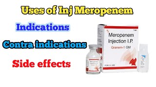 inj meropenem 1gm uses in hindi meropenem iv injection  contraindications of meropenem [upl. by Yekciv465]