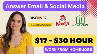 Wendy’s No Talking Email amp Social Media amp More Work From Home Jobs  17  30 Hour  USA Only [upl. by Nilde784]