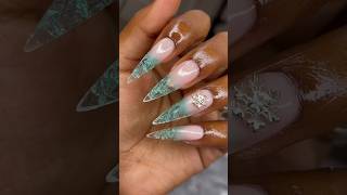 Broken ice nails 💅🏽 ❄️ nails [upl. by Necyla]