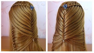 TUTO 🌻 Belle coiffure facile à faire cheveux longs tresse cascade 🌻 Coiffure pour fille [upl. by Anitsrihc]