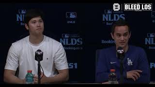 Dodgers Postseason Shohei Ohtani thoroughly enjoyed intensity of Dodger Stadium his home run more [upl. by Eidac]