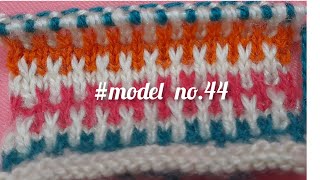 Easy Multicolor knitting pattern for BeginnersModel no 44🎈 [upl. by Barbaresi]