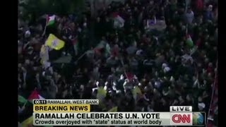 Ramallah celebrates UN vote in the streets [upl. by Cavallaro]