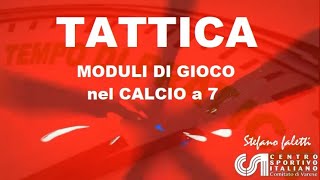 ESERCIZI DI CALCIO MODULI DI GIOCO NEL CALCIO A 7 [upl. by Eceined]