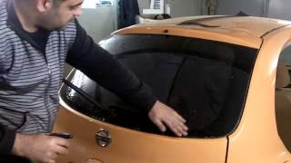 Tinting Rear window Nissan March Armenia Yerevan [upl. by Wills]