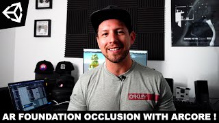 Unity AR Foundation AR Occlusion AR Core Depth API [upl. by Glorianna]