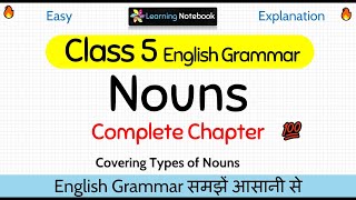 Class 5 Noun  Class 5 English Grammar Nouns  Types of Nouns class 5 [upl. by Venetia]