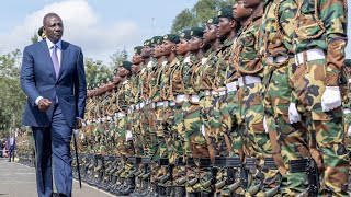 President Ruto inspects a Guard of Honor during KFS inspector Cadets and F Trainees PassOut Parade [upl. by Eddi]