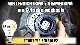 Simmerring Wellendichtring wechseln Getriebe [upl. by Aikkin]