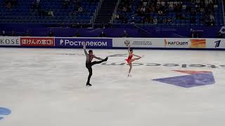 MishinaGalliamov Short Program  Rostelecom Cup 2021 fancam [upl. by Lyckman201]