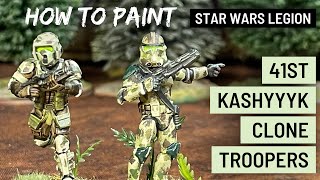 How to Paint Star Wars Legion 41st Clone Troopers [upl. by Bigner]