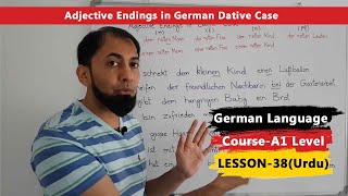 A1 German Course  Lesson 38  Adjective Endings in German Dative Case  Adjektivendungen DativUrdu [upl. by Notlef]