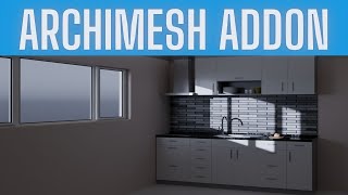 Archimesh addon scene creation overview Blender 40 [upl. by Lyndsay]