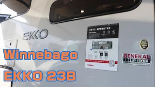 Winnebago Ekko 23B  A quick walk through [upl. by Cherey]