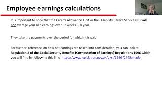 Carers Allowance and the earnings limit [upl. by Godden]