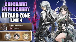 Lv70 S0 Calcharo Hypercarry Hazard Zone Floor 4  10 Tower of Adversity  Wuthering Waves [upl. by Roti]