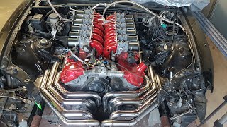 12 into 1 exhaust manifold looks hot Toyota V12 1gzfe [upl. by Alamaj529]