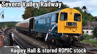 Severn Valley Railway  4930 Hagley Hall 20189 D9551 IS BACK amp Stored ROMIC stock at Bewdley [upl. by Adnilrev]