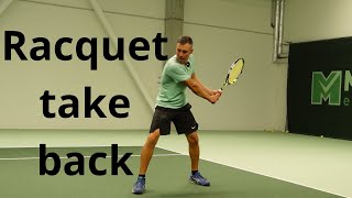 Two handed backhand 2nd part Racquet take back [upl. by Assedo]