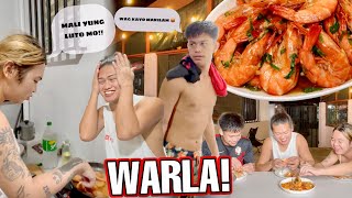 BIGLAANG PRANK KAY SHAWN NAGLUTO NG BUTTERED SHRIMP [upl. by Nafets]