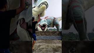 TRex Dinosaur Fighting In Jurassic World  Vfx Park  youtubeshorts shorts vfx [upl. by Giselbert442]