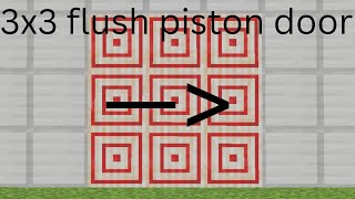 How to make a 3x3 flush piston door bedrock 12131 [upl. by Oletta]