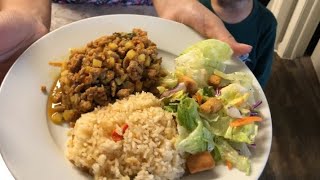 Receta de carne molida de pavo cocinada por mi hija 😋♥️ carnemolida usa cocinando [upl. by Rekcut67]