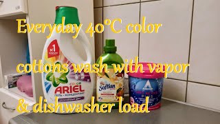 Regular color cottons vapor wash at 40°C  LG F10A8HDS5 washing machine [upl. by Anahsit153]