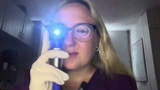 ASMR Eye exam with ophthalmoscope [upl. by Nnylarat842]