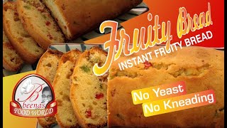 Instant Fruity Bread  ഫ്രൂട്ടി ബ്രഡ്  No Yeast amp No kneading [upl. by Asenev]